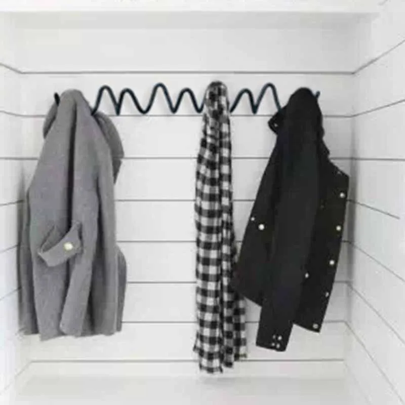 Modern Black Coat Rack Hook Wall Metal Design Mount Coat Rack Clothing Accesories Bedroom Maison Accessories Clothes Stand