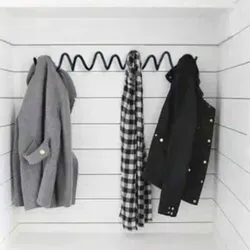 Moderne schwarze Garderobe Haken Wand Metall Design Mount Garderobe Kleidung Zubehör Schlafzimmer Maison Accessoires Kleider ständer