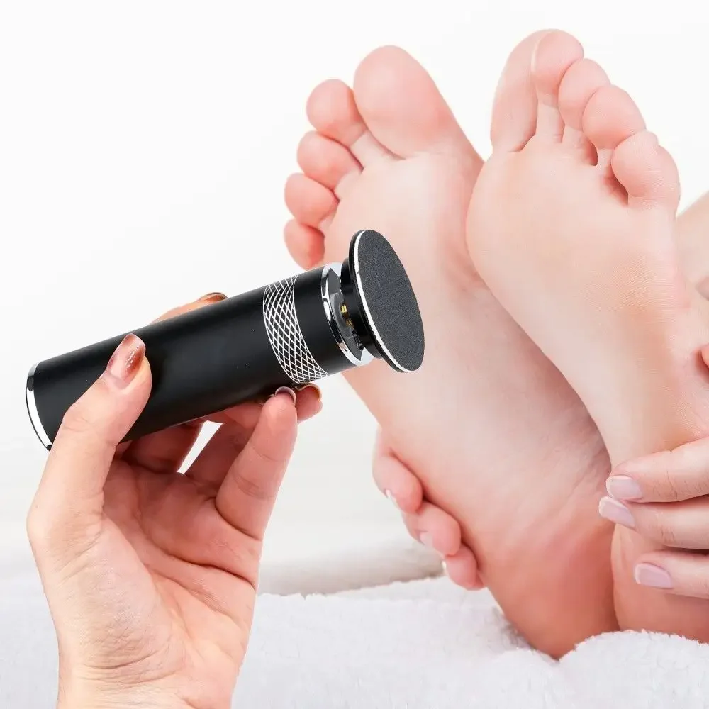 Electric Foot Sander with 60 Sandpaper Discs to Clean Cracked, Rough Skin and Calluses