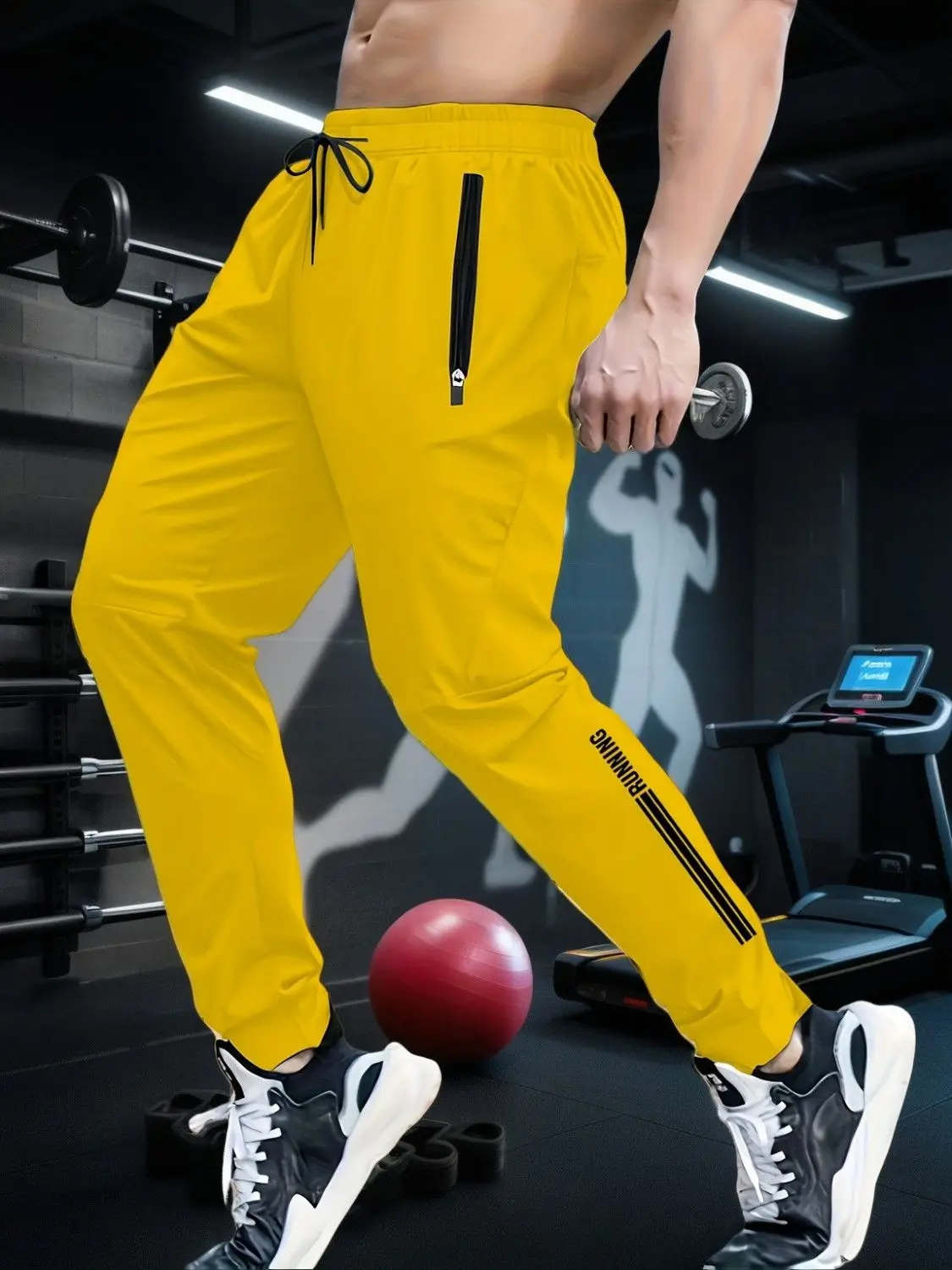2026 Neue Herren-Sporthose aus Eisseide, schmal geschnitten und schlankmachend, Freizeithose – Detail 5