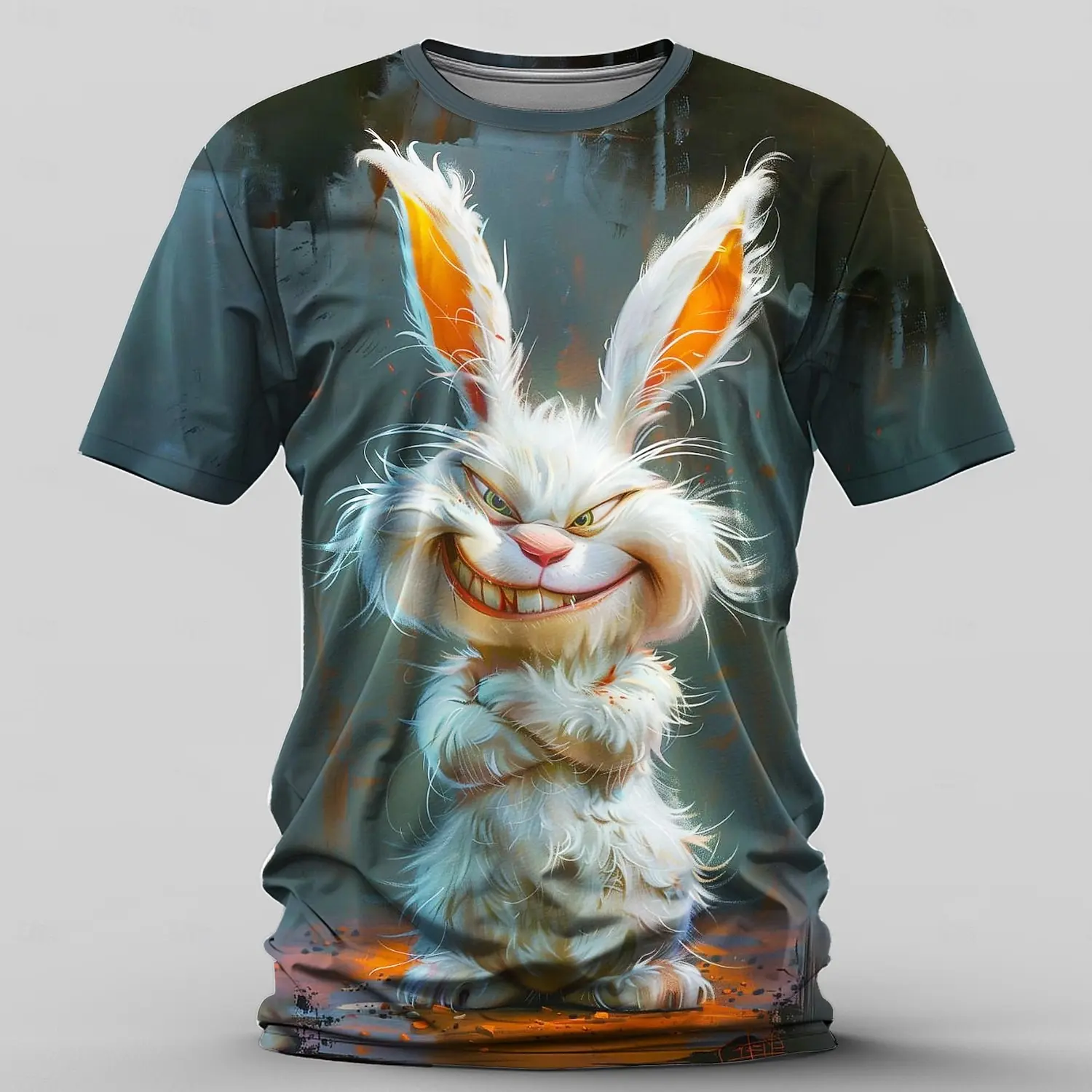 

Funny Men's T-Shirt Bad Laugh Rabbit 3d Print T-Shirts For Men Fashion Men Women T Shirt Unisex Clothing Loose Oversized Tee Top