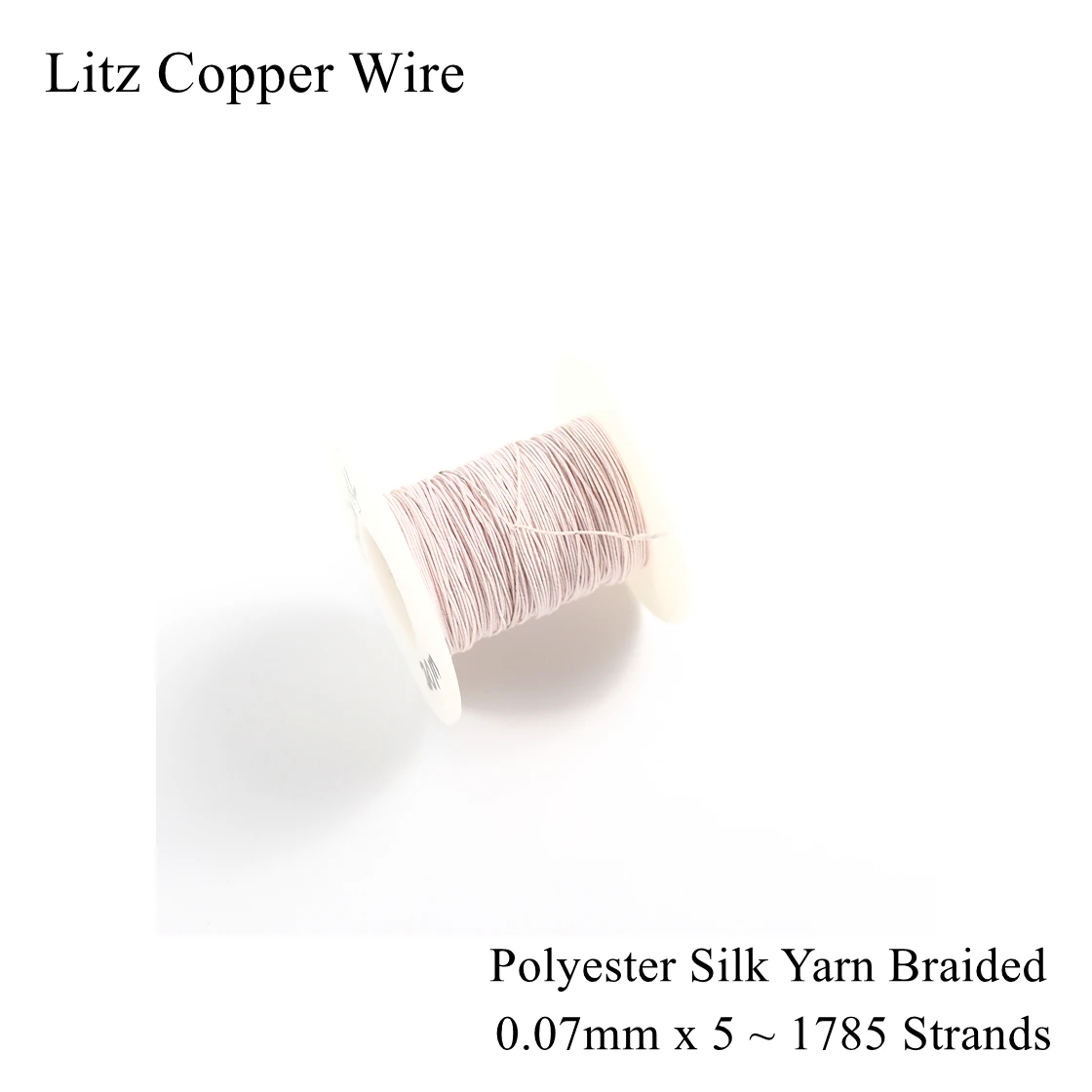 

0.07mm x 5 10 14 21 50 60 80 100 Strands Litz Copper Wire Mine Antenna Multi Core Shares Polyester Silk Yarn Braided Cable 0.07