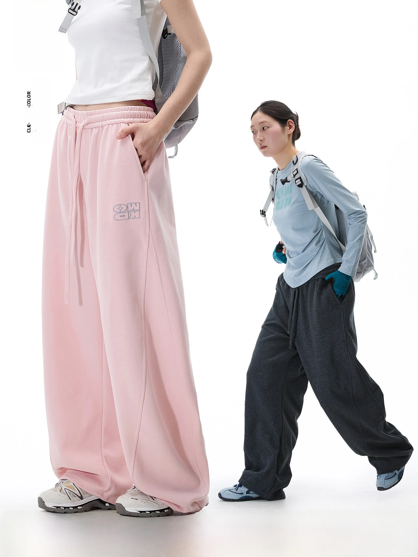 

OWOX Loose Lazy Sle Drapey Straight Leg Sports Pants Spring Autumn Wide Leg Floor Length Casual Knife Sweatpants