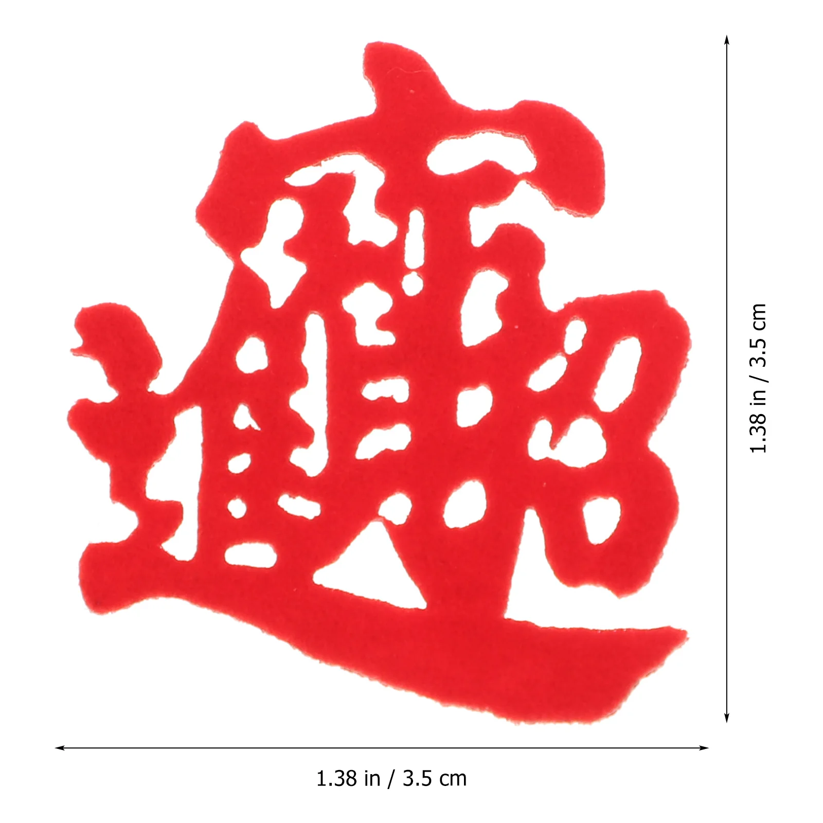 

100 Pcs Red Traditional Chinese Style Decorations Wedding New Year Confettis Shooters Scatter Felt Cloth Safe