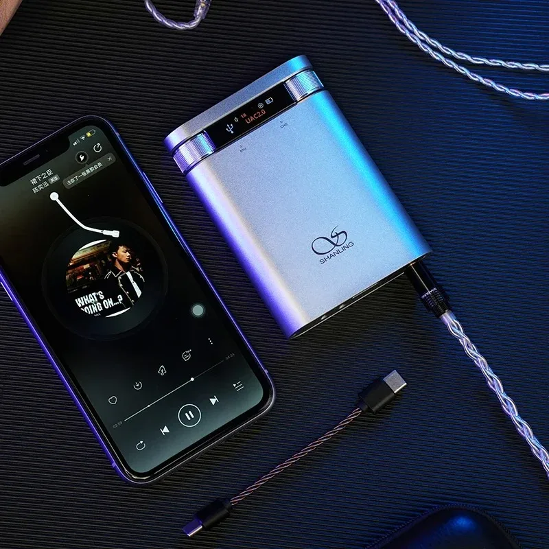 SHANLING H2 Headphone Power Amplifier Protable DAC AMP Decoder Headphone Amplifier Bluetooth 5.0 Hi-Res Audio Amplifier CS43198