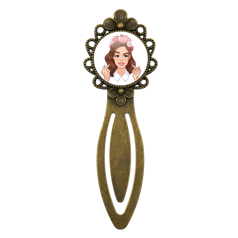 20mm Bookmarks Handmade Making Lana Del Rey Glass Cabochon Charm Bookmarks Fashion Star Jewelry For Friends Gifts