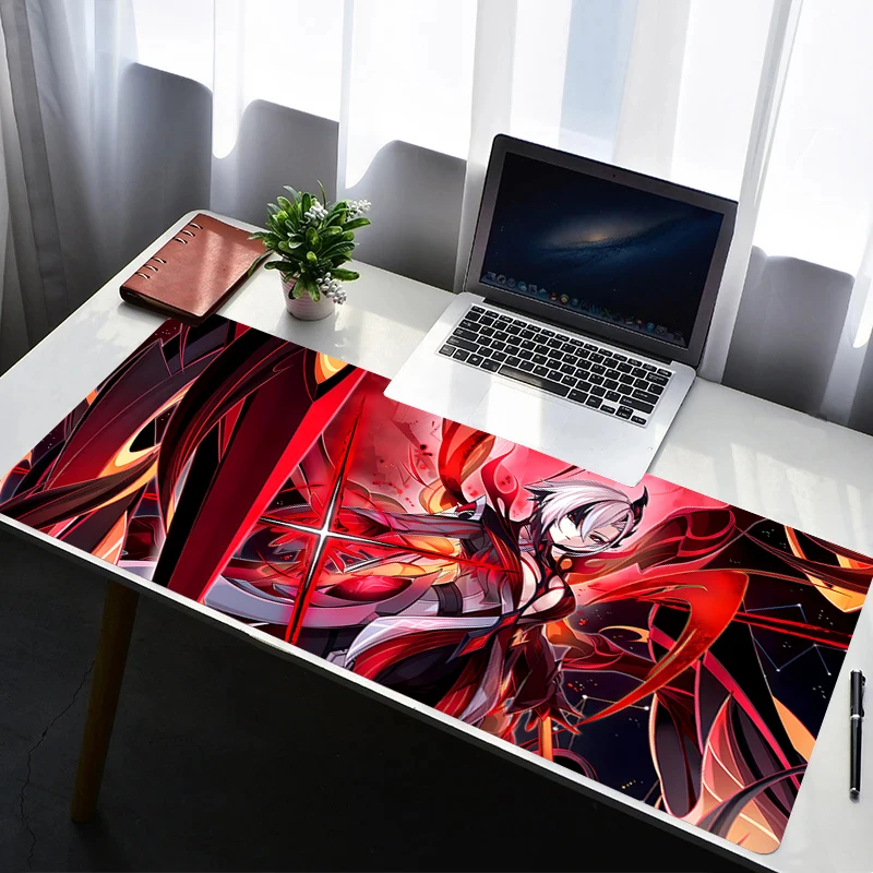 Mouse Pad Laptop Rubber Extended Desktop Mat G-genshin Impact Arlecchino Computer Gamer Mousepad Gaming Accessories Keyboard Pad