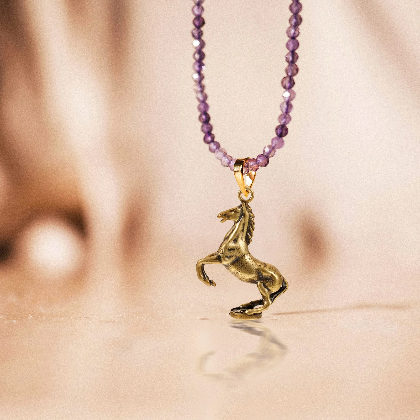 

Copper Horse Pendant Metal Jewelry Charm for Jewelry Making DIY Craft Decor Small Hose Charm Metal Accessories Portable