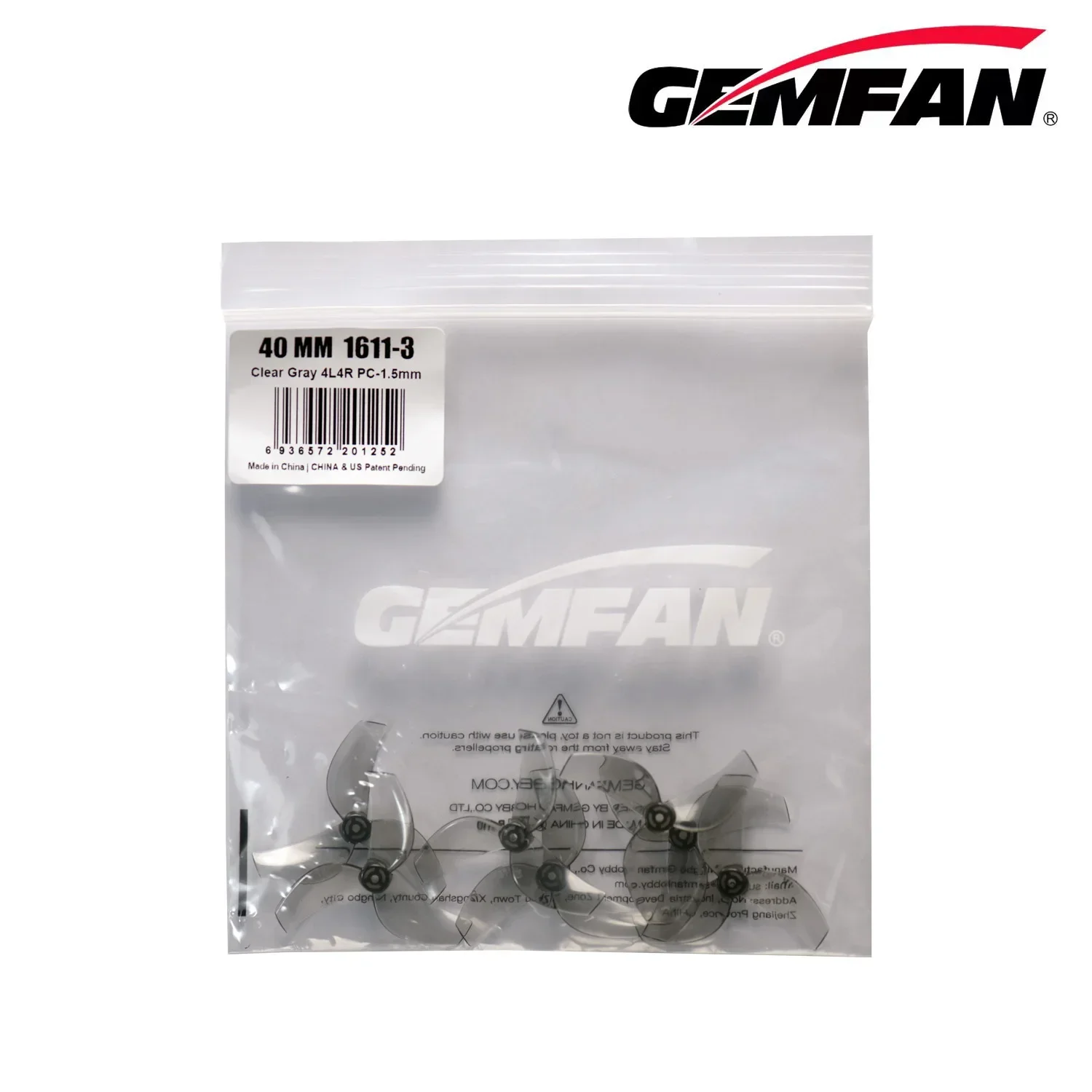 8Pairs Gemfan 1611-3-40mm 3-Blade Propeller 1.5mm Shaft for Pavo Femto - Tiny Whoop FPV Drone Replacement Props