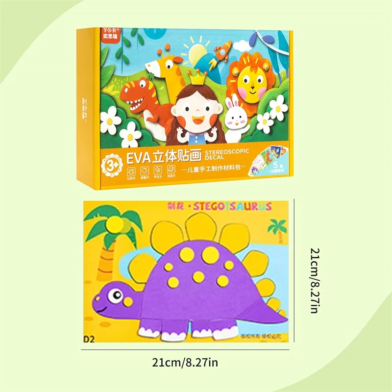 3D EVA Foam Sticker Kit voor kinderen, voorschools leerspeelgoed, creatieve doe-het-zelf-activiteit voor jongens en meisjes (leeftijd 3-6)