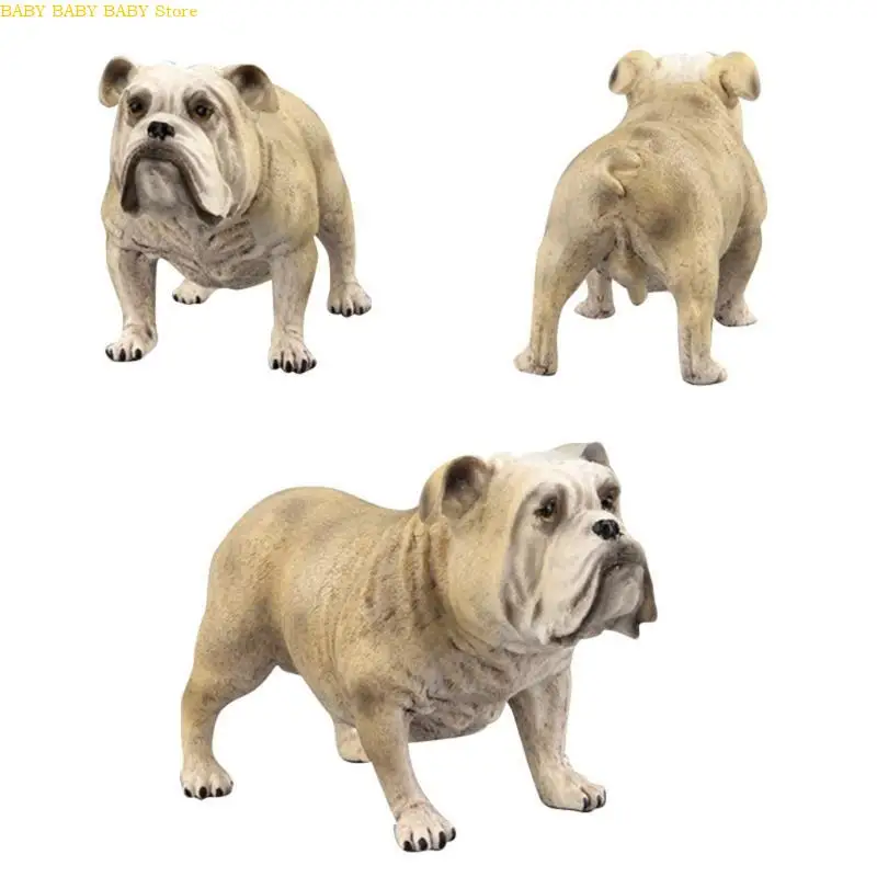 Q81A 4/5 cala realistyczne figurki psów imitacja zwierzęcia interaktywna realistyczna figurka zabawkowa miniaturowa statua Hobby