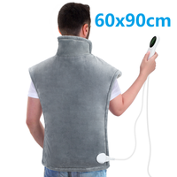 60*90cm Electric Heat Shawl 30-70°C Back Pain Relieve Thermal Pad Heated Vest Mat Warm Winter For Neck Back Shoulder Home Office