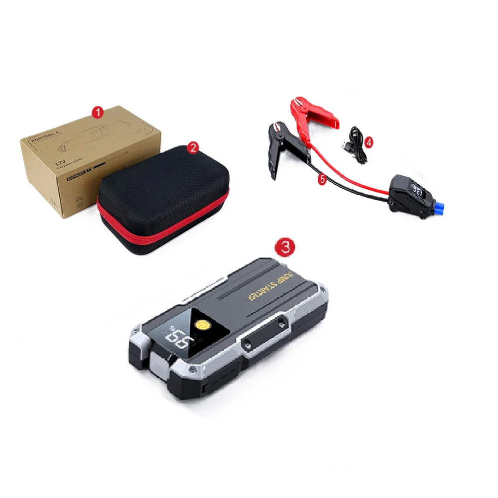 

Portable 45W Car Emergency Jump Starter LED Light Ignition Device for Truck and Motorcycle Versatile Portable Car Power Bank