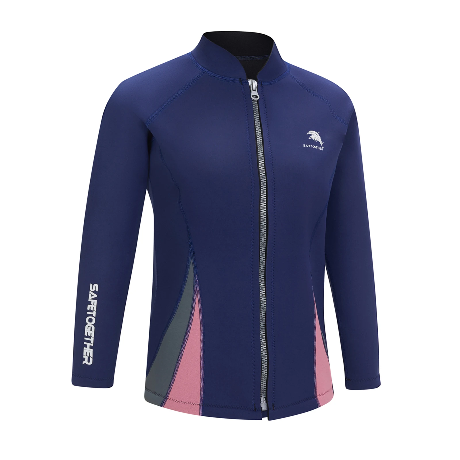 

Women's Swim Coat 2mm Neoprene Wetsuit Top Thermal Protection Swimsuit Rash Guard Jacket for Swimming Surfing Snorkeling Diving
