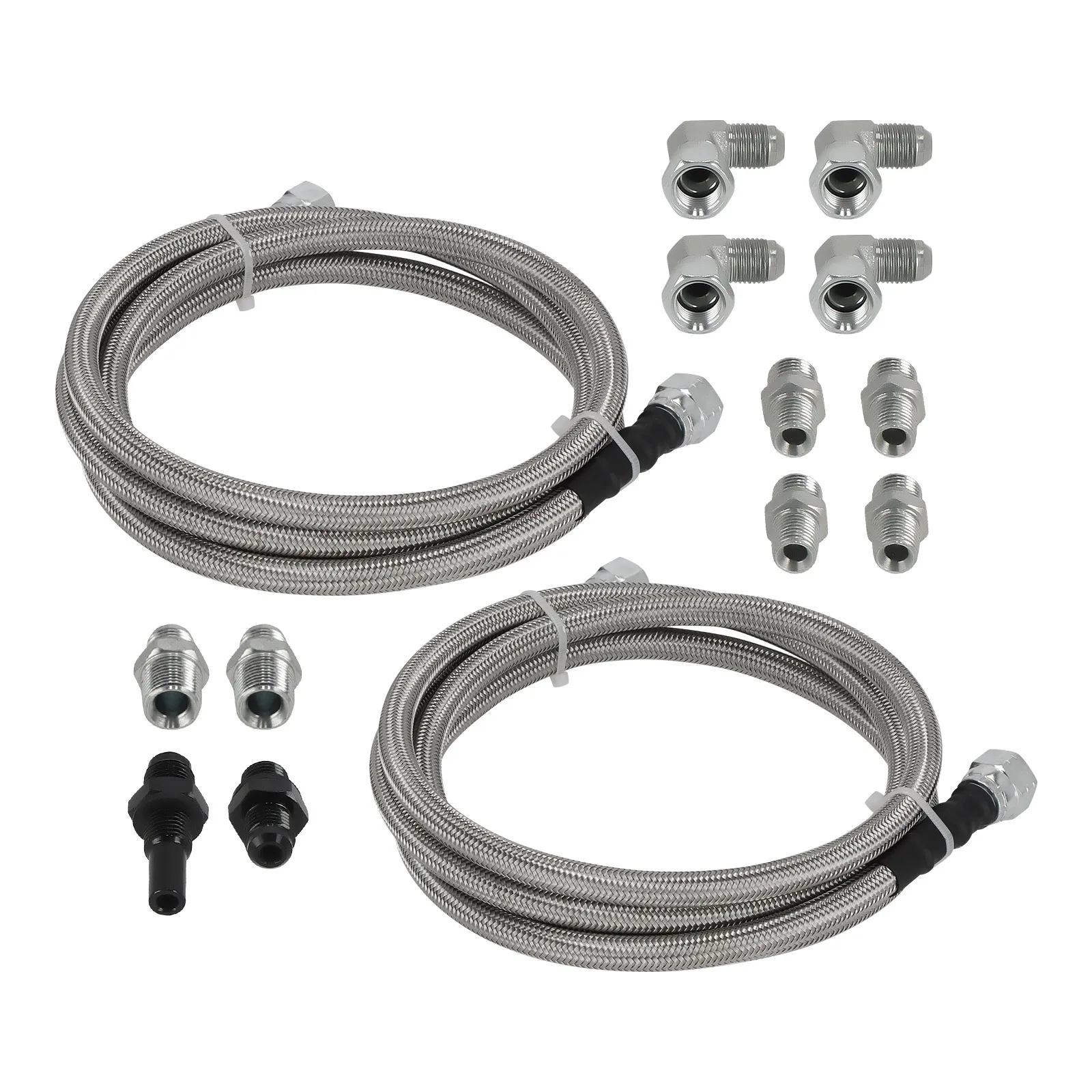 Transmission Cooler Lines Kit 6AN Hose Line Kit For GM 4L60E 4L80E OFK19-70-SS