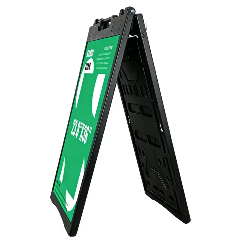 

Plastic Double-sided Water-filled Foldable Sandwich Poster Stand Pavement Sign Stand for Advertising