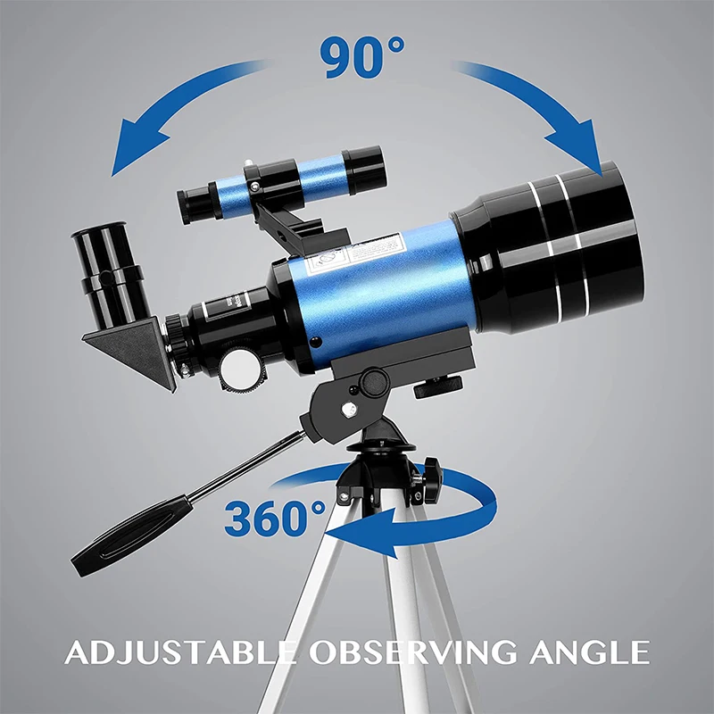 Telescope for Kids, 70mm Aperture Refractor (15X-150X) Portable Travel Telescope with Phone Adapter , Astronomy Beginners Gifts