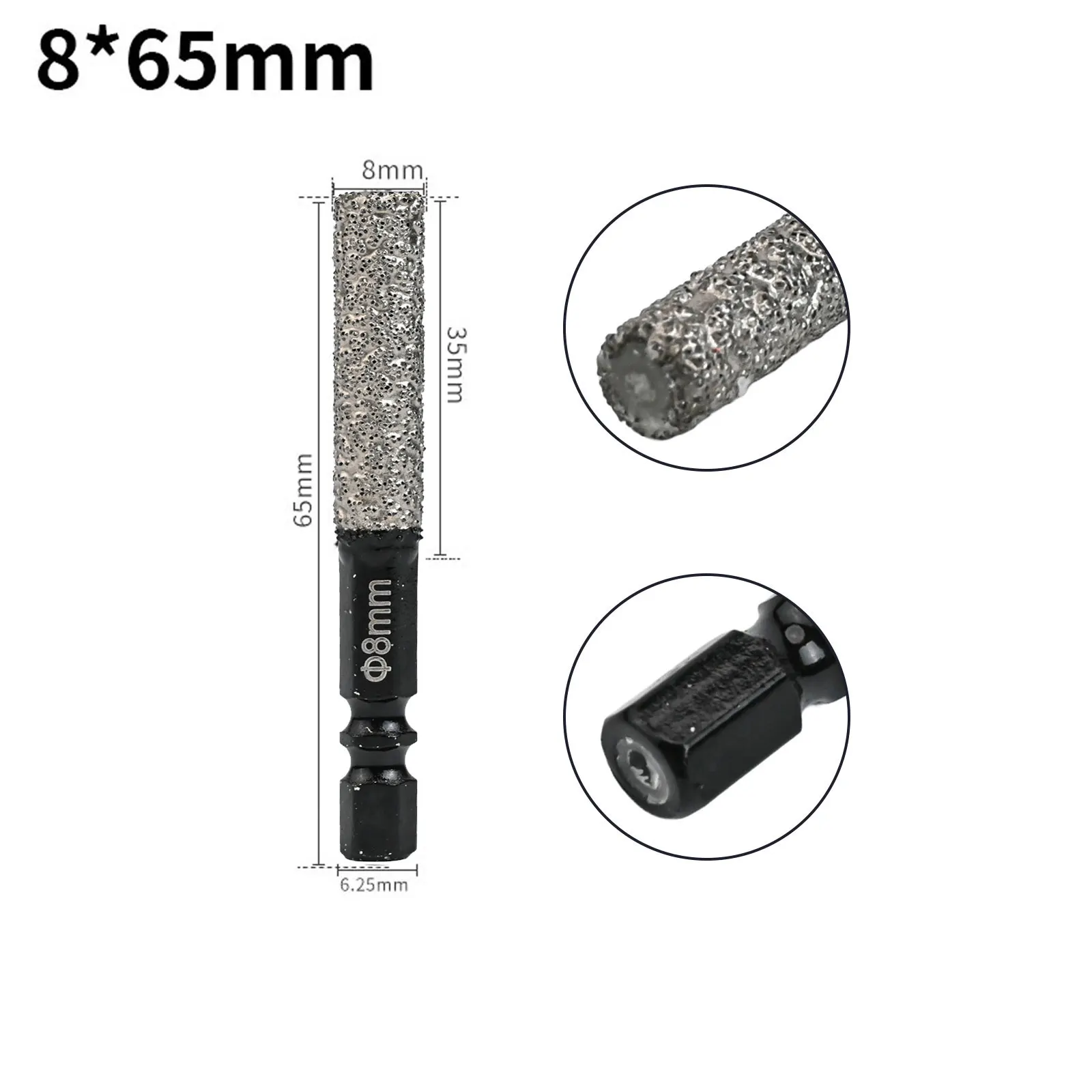 1 個 6-12 ミリメートル六角シャンクろう付けドライセラミックタイル大理石タイル穴オープナーダイヤモンドドリルビット研削穴オープナーツール