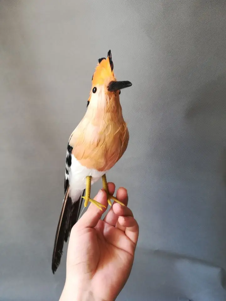 32cm Foam And Feather Simulation Hoopoe Bird Model Home Garden Ornament Decor Gift