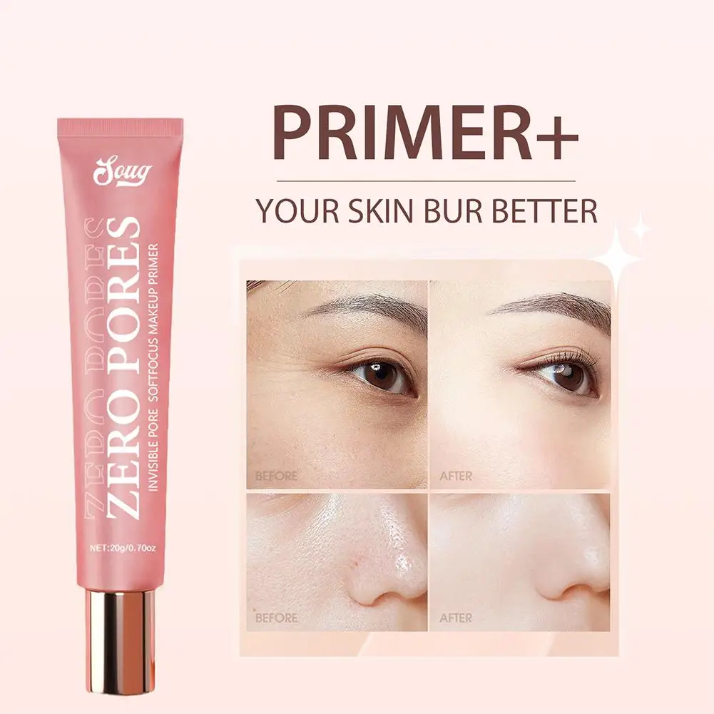 Nova base de maquiagem rosto primer creme invisível poros luz acabamento maquiagem suave fundação primer cosméticos óleo-livre e2h3