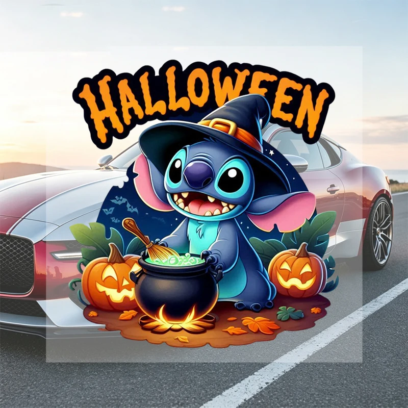 Car Stickers Halloween Cartoon Decorative Vinyl Decal Waterproof Die Cut for Gas Cap Car Body Auto Decor