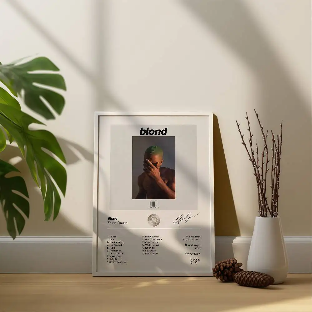 F-frank o-oceano cartaz tracklist música álbum capa impressões pintura em tela imagem da arte da parede sala de estar decoração casa