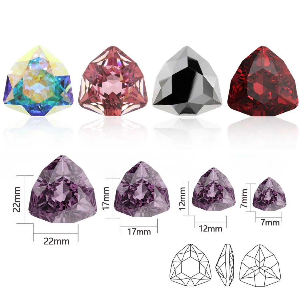 CTPA3bI Multicolor Glass Crystal Stones Trilliant Dance Dress Decorative Fancy Rhinestones Strass For Crafts Garment Gym Suit