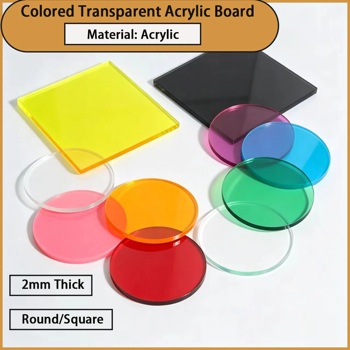 2mm thick colored transparent acrylic board is used for decorative partitions, display boards, advertising decoration, etc