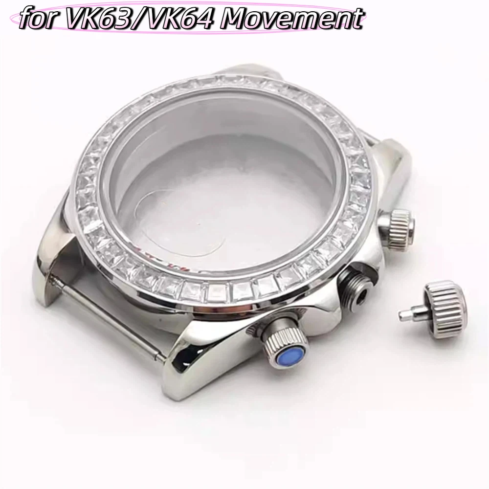 

Серебряный корпус с сапфировым стеклом для механизмов VK63/VK64, 29,5-32,5 мм, аксессуары для модификации часов