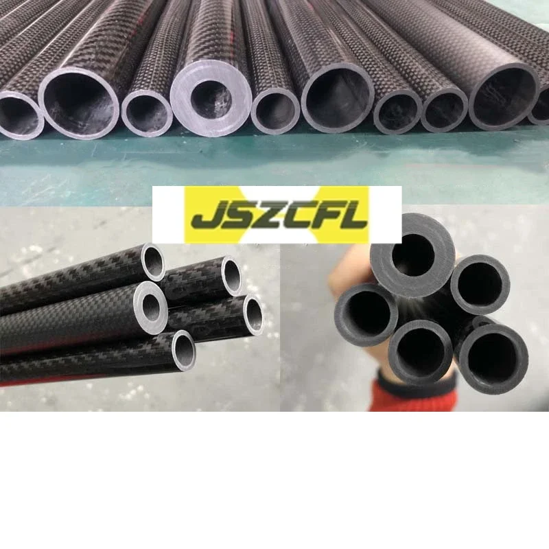 2pcs 30*26/27mm 3K carbon fiber tube pipe carbon fiber rod thickness 2/1.5mm length 500mm for Drone Quadcopter Multicoptor Parts