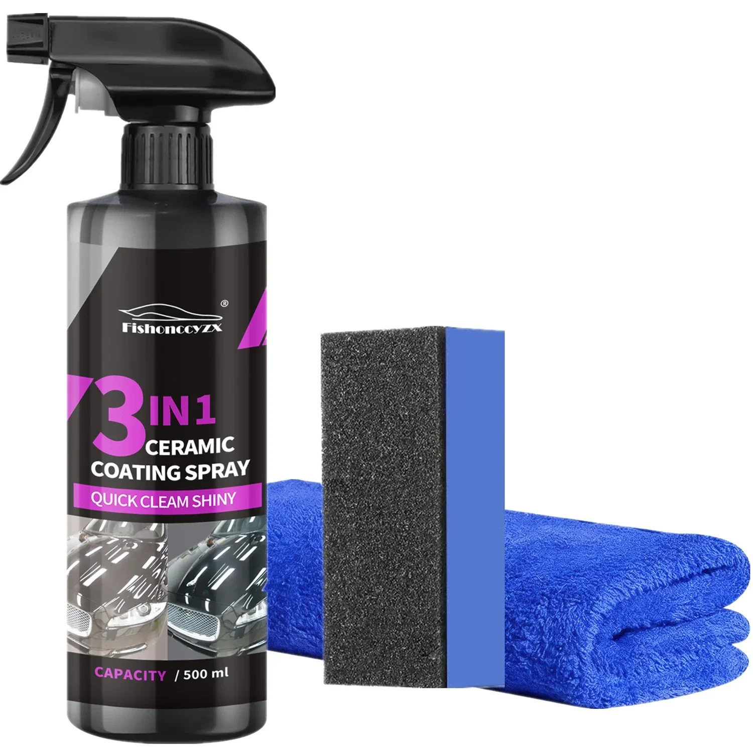 3 in 1 Car Ceramic Liquid Coating Spray Nano Crystal Hydrophobic Layer Polishing Agent High Gloss Paint Protection Wax Car Care - view 5