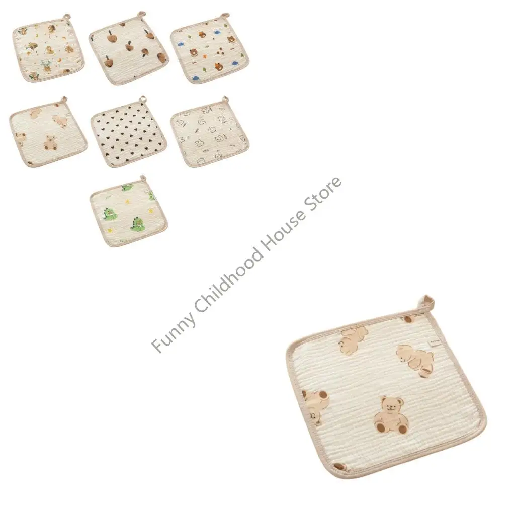 

D0LA 25x25см младенец детка кормящий нагрудник хлопка тканя ткани многоразовый полотенце мягкий и впитывающий полотенце слюна