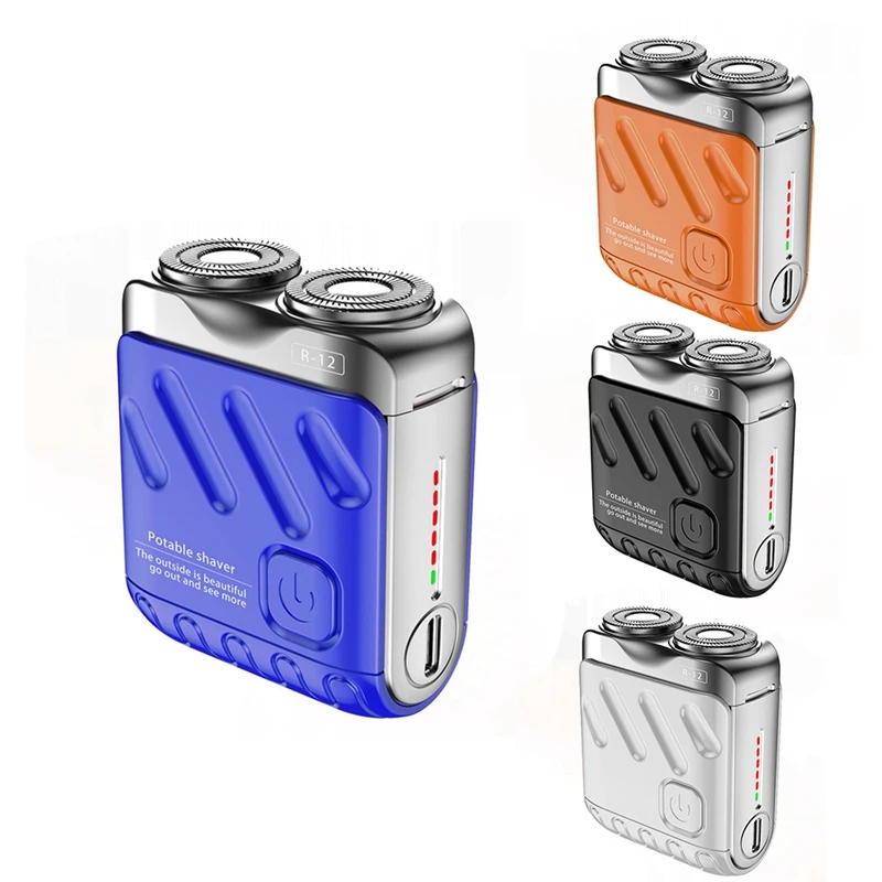 Przenośna golarka do brody, golarka elektryczna z akumulatorem i podwójnym pierścieniem, mini golarka elektryczna, golarka podróżna