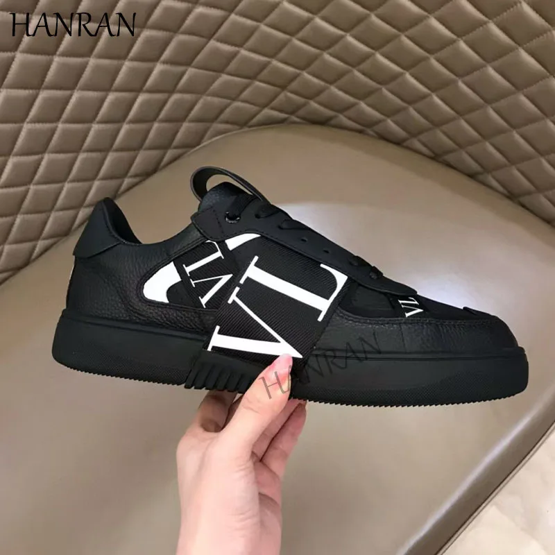 2024 New Shoes For Men And Women High Quality Leather Lace-Up Casual Flat Couple Sports Shoes Fashion