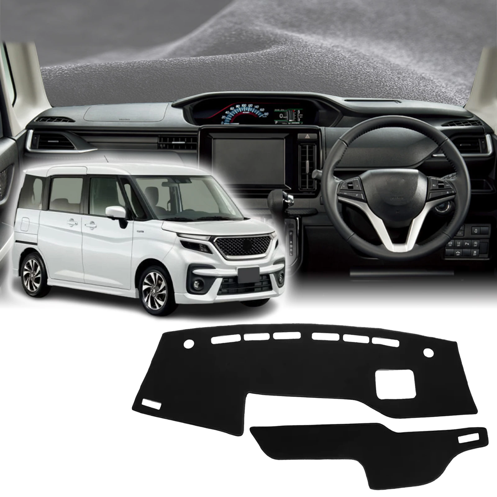 

fit for Suzuki Solio 2021 2022 2023 2024 2025 RHD Car Dashmat DashMat Sunshade Dashboard Cover Pad Protective Carpet Accessories