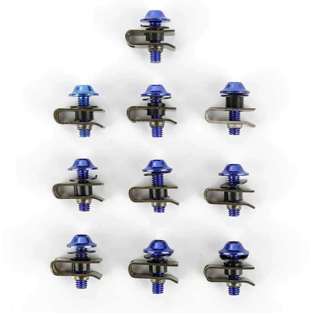 Pernos Spire Speed M5, tuercas de Metal de aluminio para coche, perno de carenado de motocicleta, tornillo de carcasa de motocicleta, tuercas de resorte, tornillo de Clip de sujeción