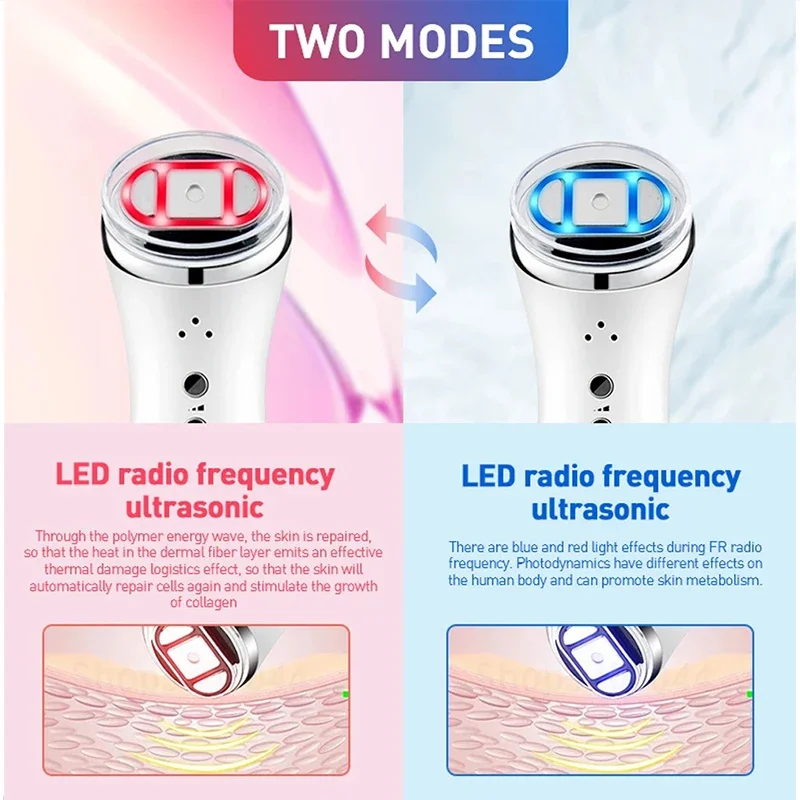 ขายร้อน Mini Handheld Ultrasonic มีดฟื้นฟูผิวและความงามอุปกรณ์ Micro Current Facial Lifting และ Firming Massager