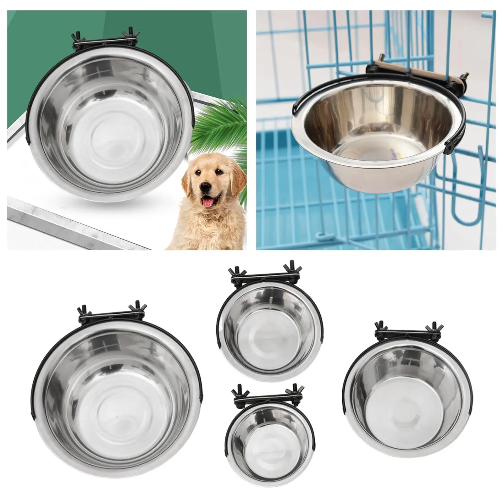 Comedero Colgante para Mascotas, Tazones para Agua y Comida de Alta Capacidad para Perreras y Corrales