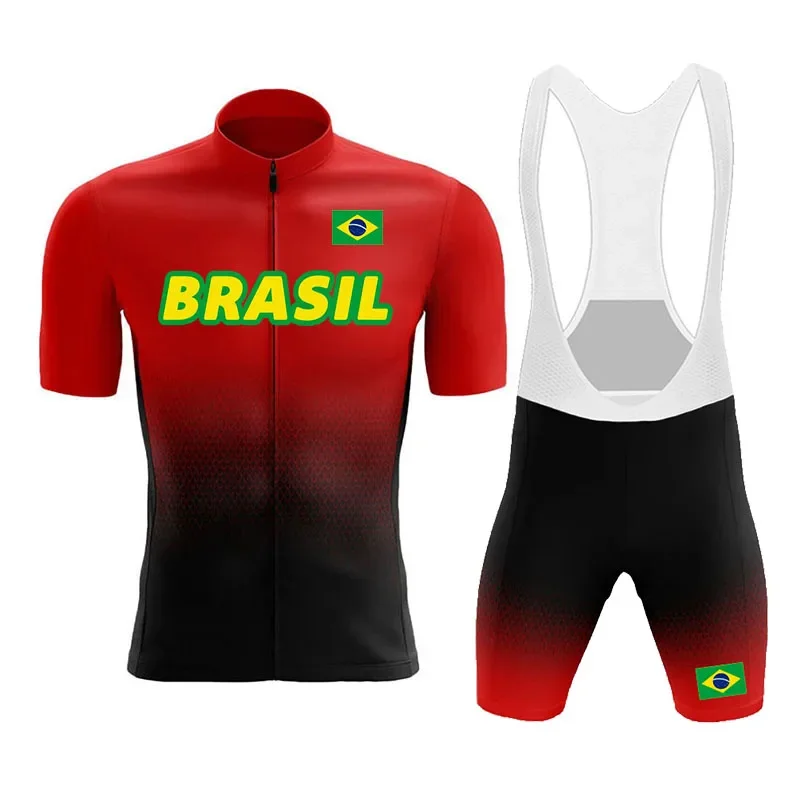 BRAZIL Team 2022 Summer Bike Short Sleeve Cycling Jersey Set MTB Sport Cycling Clothing Bicycle Uniform Roupa Ciclismo Masculino