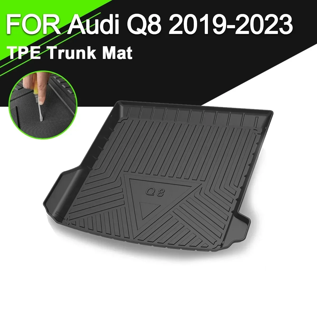 Auto Baule Posteriore Copertura Zerbino Antiscivolo In Gomma Impermeabile TPE Cargo Liner Per Audi A3 A3L A4L A5 A6L A8L Q2L Q3 Q5 Q5L Q7 Q8 S4