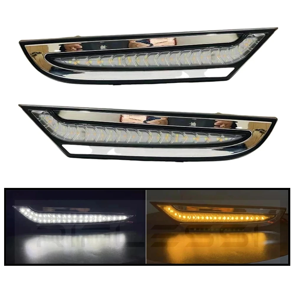 

2Pcs 24V LED Headlight For Mercedes Actros MP3 Front Signal Light Daytime Running Lights Dynamic Turn Signal Accessories Parts