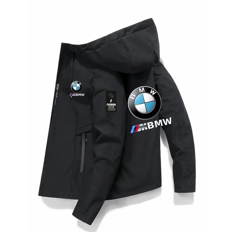 BMW printing Spring and Autumn Windbreaker Men's Field Jackets Hiking Camping Coat Casual Baseball Jacket Fishing Man Clothes