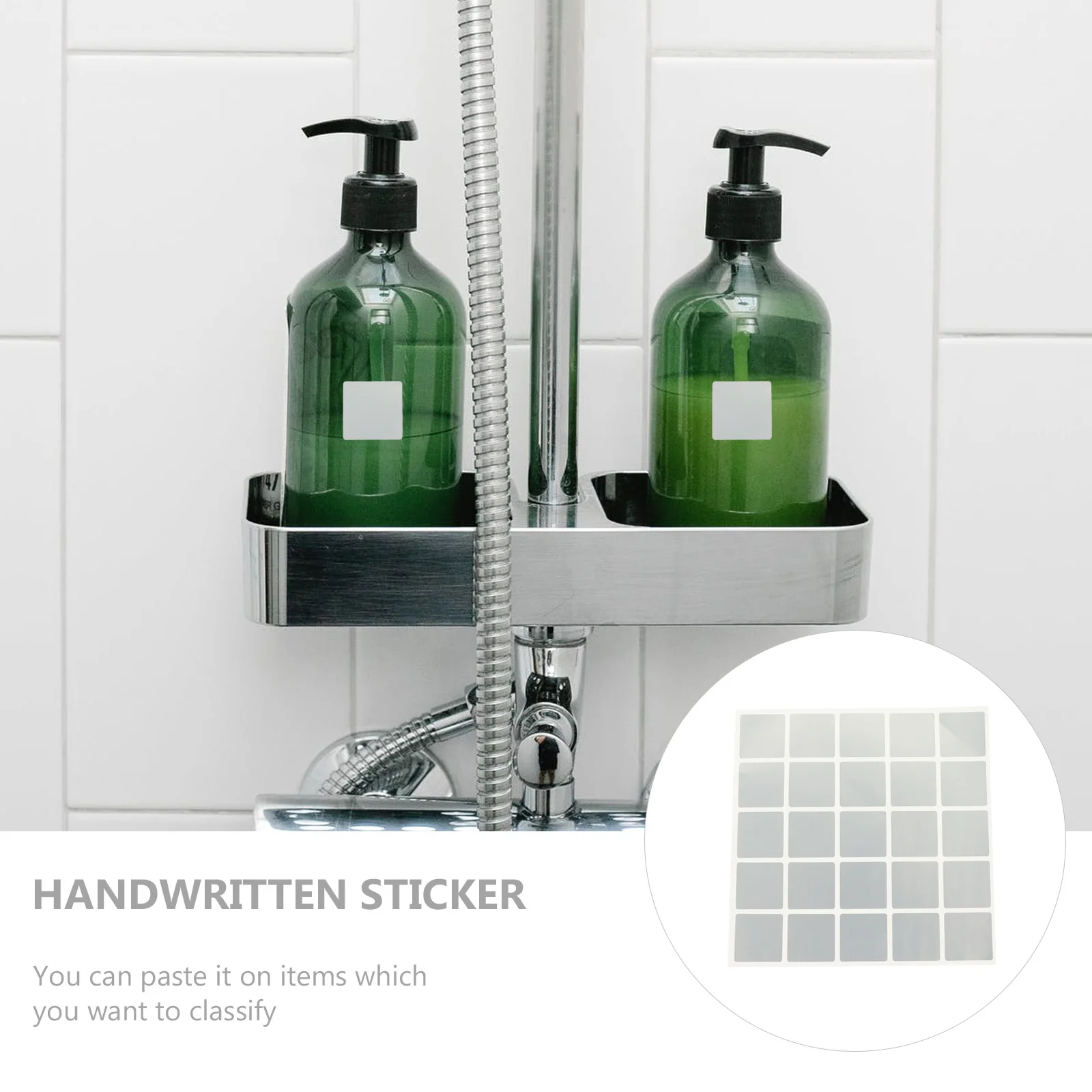 

100Pcs Self-Adhesive Marking Sticker Waterproof Classification Label Sticker for Storage Containers Bottles Boxes Handwritten