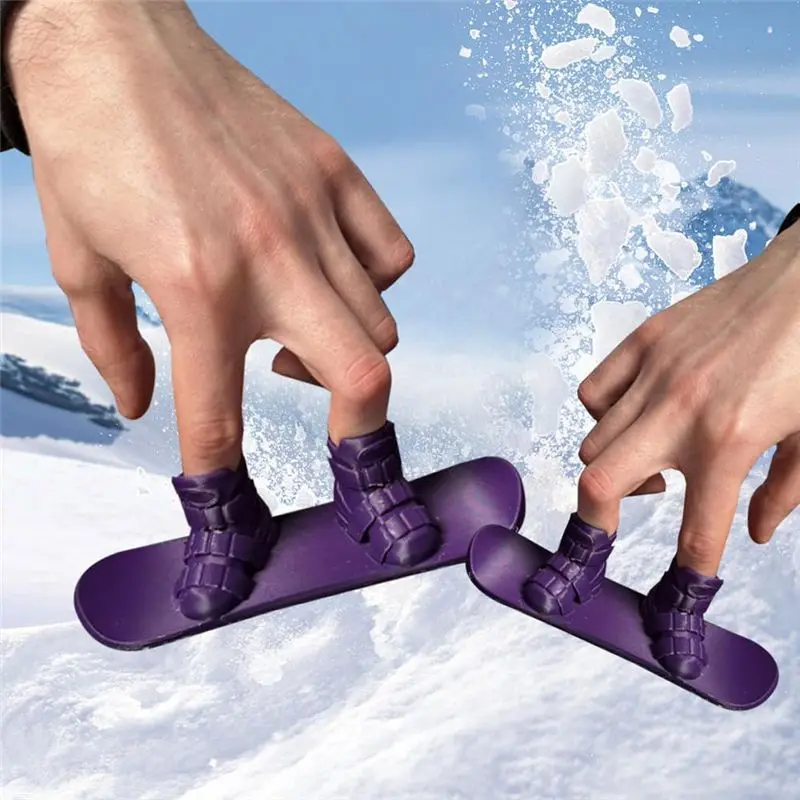 【Supernew】Mini Finger Snowboard, 3D Printed Finger Snow Board, Mini Skateboard Snow Board For Finger, Mini Skiing Finger view 4