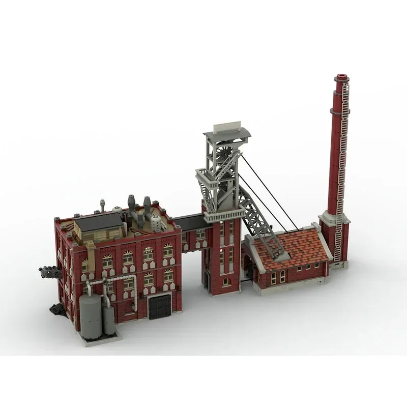 MOC-128654 Gigantische Vintage Stadsarchitectuur Street View Kolenmijn Assemblage Bouwsteen Model 14648 Onderdelen Kinderspeelgoed Cadeau