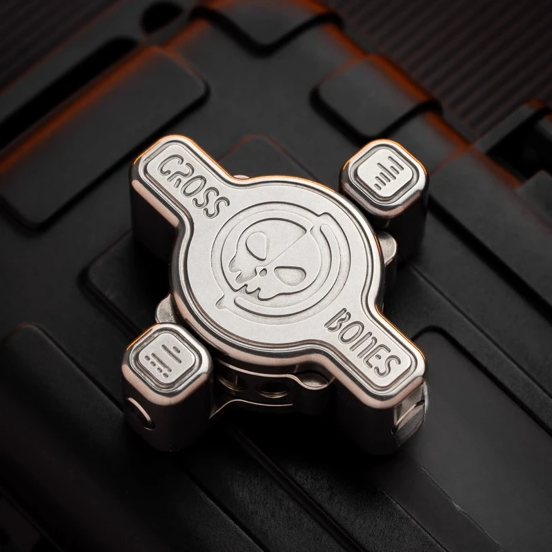 海賊旗骨メカニカルボーンポイント EDC メタルサイドプッシュ指先ジャイロ減圧デスクトップおもちゃ