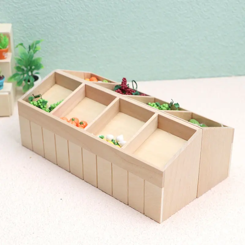 

1:12 Scale Dollhouse Miniature Furniture DIY Blank Shelf Supermarket Store Fruit Vegetable Rack Micro Scene Decor 2025