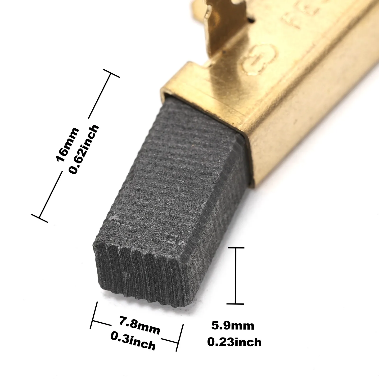Imagem -03 - Escovas de Carbono para Ferramenta Elétrica do Motor Ferramenta Elétrica Compatível com Festool Ts55 Ts75 Ebq 230v Ap55eb Ap65eb At55e At65eb Pcs 16x7.8x5.9 mm