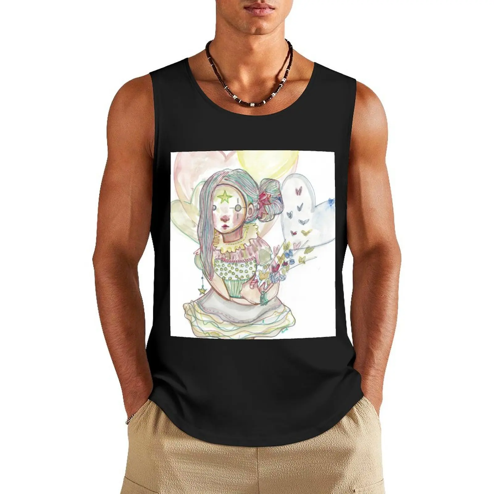 

balloons Tank Top Men sleeveless tee training weight vest T-shirt men