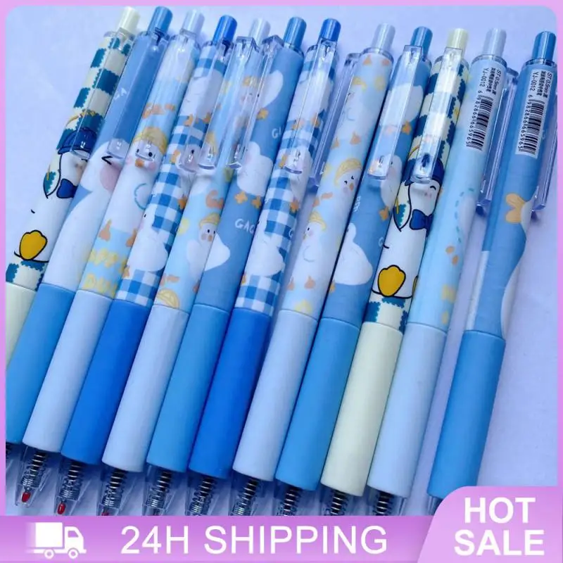 جميل قلم حبر جاف بطة التزود بالوقود بطة هلام القلم الأسود التعلم القرطاسية الأسود هلام القلم مكتب التجفيف السريع لوازم الطلاب